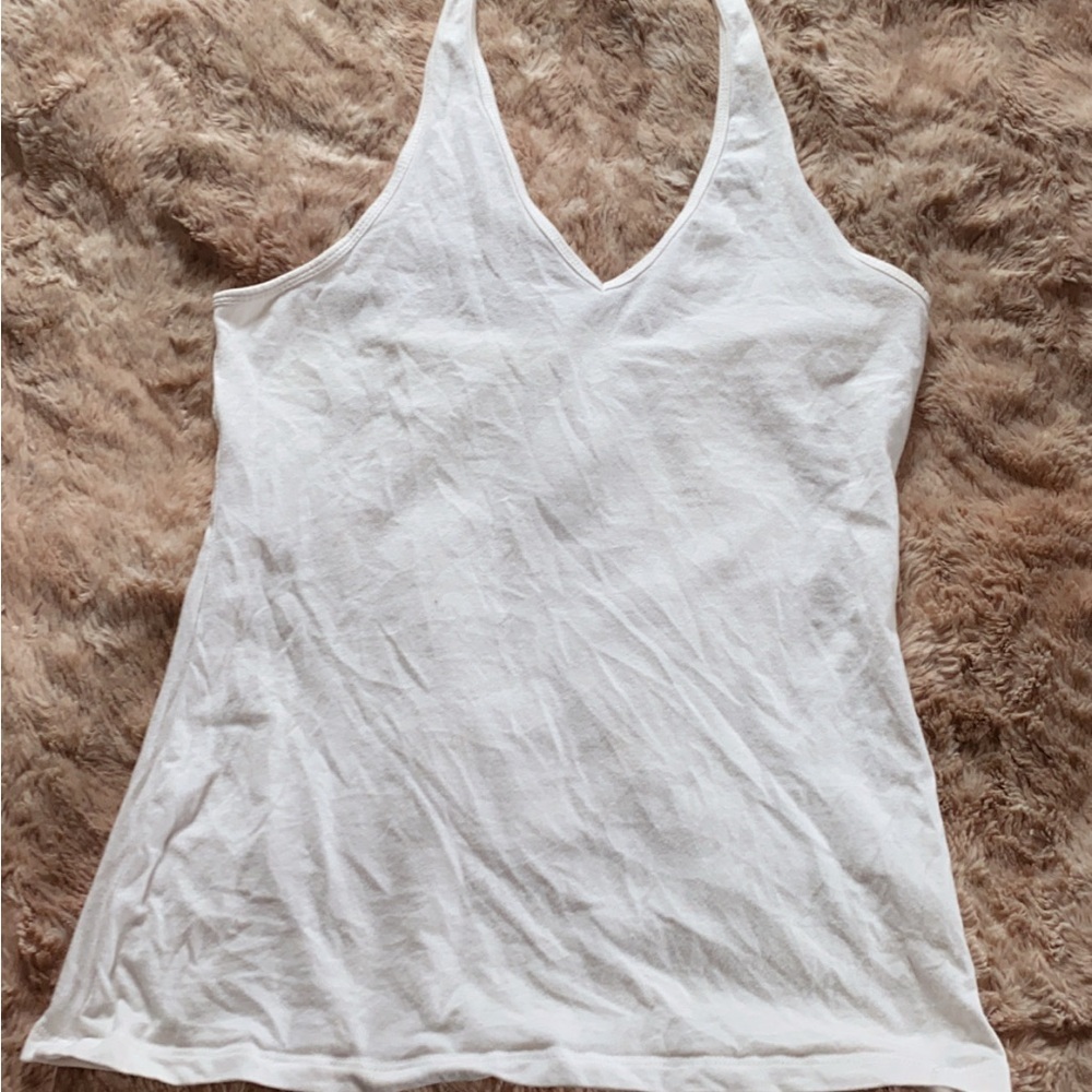Women's White Sleeveless Top